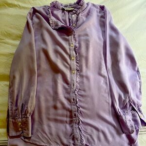 Loft oversized Ruffle shirt